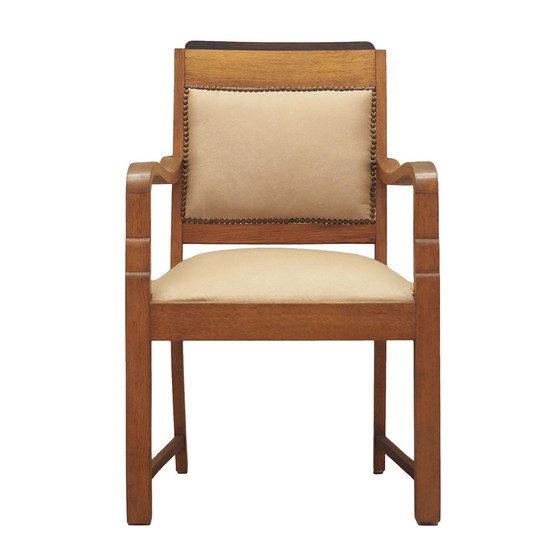 Image 1 of Eikenhouten fauteuil, Art Déco, 1950S, Productie: Denemarken