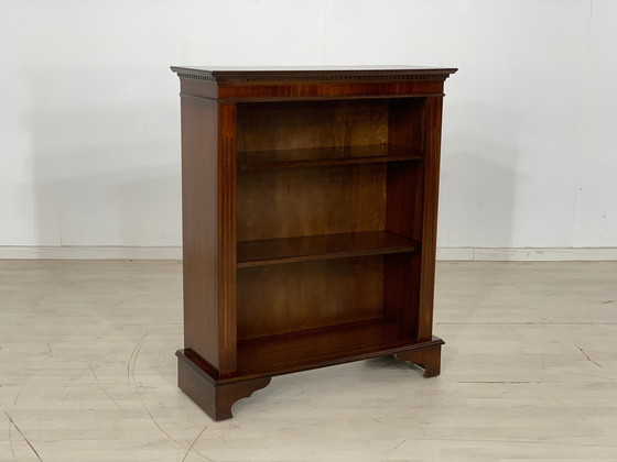 Image 1 of Schattige vintage mahonie boekenplank kast