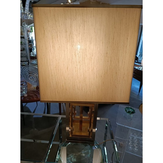 Image 1 of Vintage messing en chromen lamp van Romeo Regga, Italië 1970