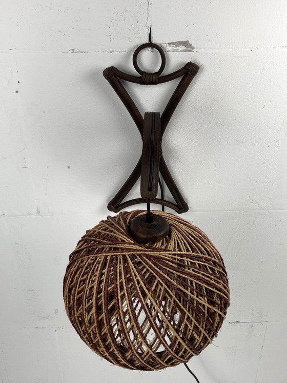 Image 1 of Sisal wandlamp, 1960S