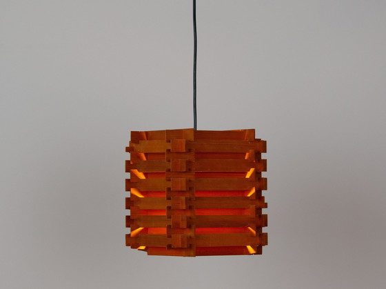 Image 1 of Deense vintage teakhouten hanglamp uit 1970