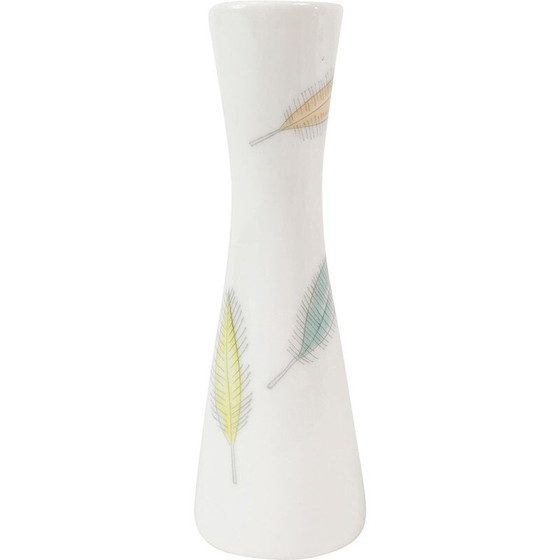 Image 1 of Vintage geëmailleerde porseleinen vaas voor Rosenthal, Duitsland 1960