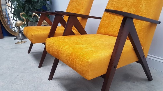 Image 1 of 2x Vintage fauteuils geel