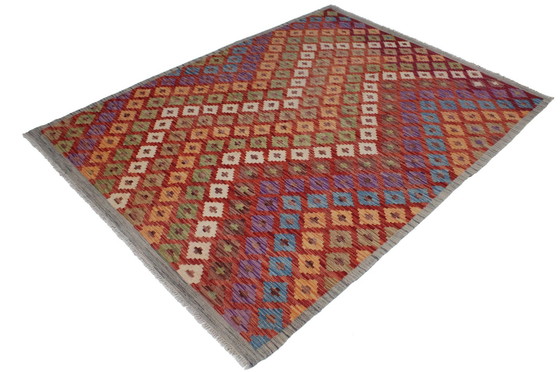 Image 1 of Originele oude stijl Kelim Afghan 202 X 157 Cm Top staat