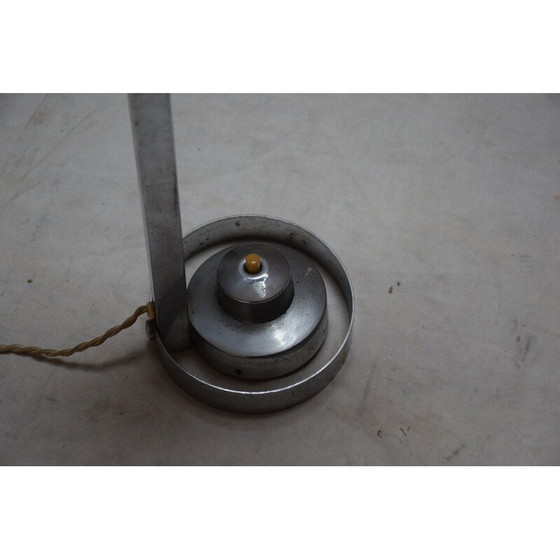 Image 1 of Vintage modernistische lamp in verchroomd metaal van Jean Boris Lacroix, 1930