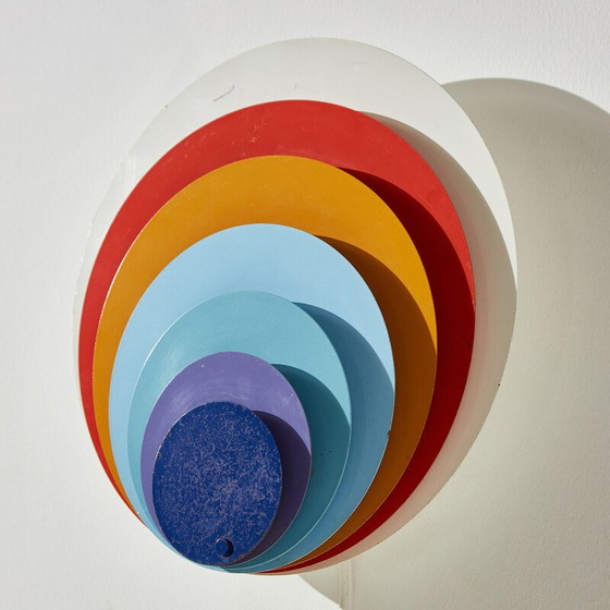 Image 1 of Vintage "Påfugl" metalen wandlamp van Bent Karlby voor Lyfa, 1970