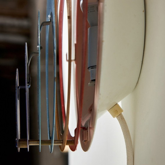 Image 1 of Vintage "Påfugl" metalen wandlamp van Bent Karlby voor Lyfa, 1970