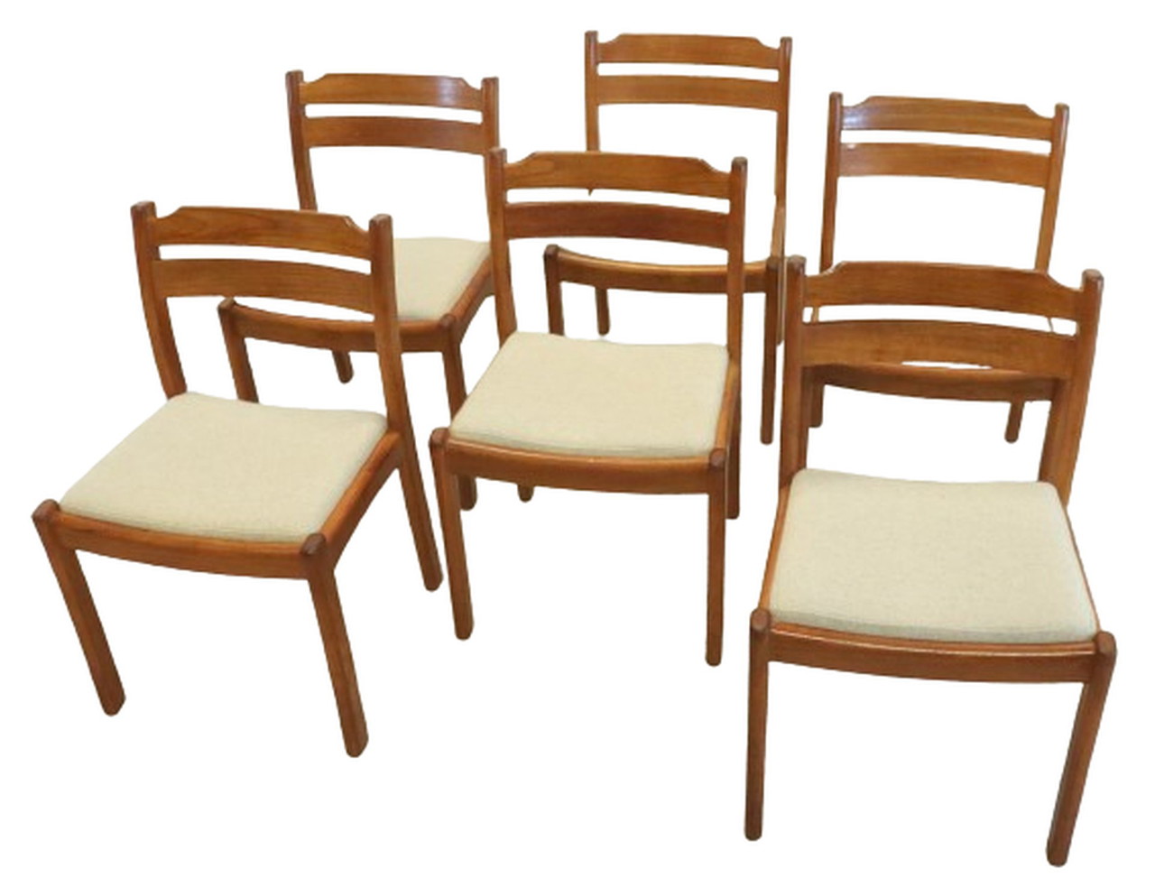 6x Dyrlund 'Sentved' vintage eetkamerstoel