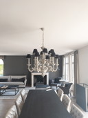 Handgesneden Houten Kroonluchter 12-Arms