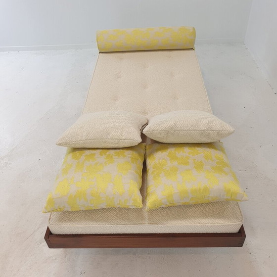 Image 1 of Vintage teakhouten daybed met dedar kussens en bolster, jaren 1960