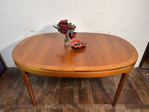 Mid century Retro Vintage Teak uitschuifbare eettafel