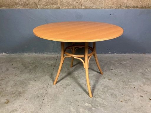 Vintage Ronde Eettafel Beukenhout