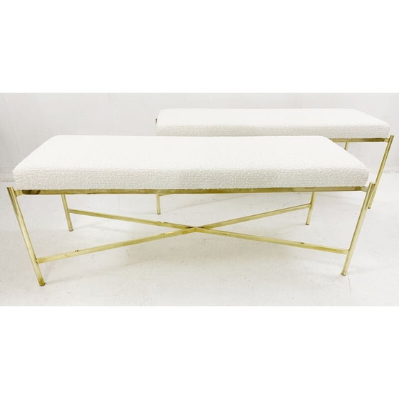 Image 1 of Paar mid-century italiaanse messing bank