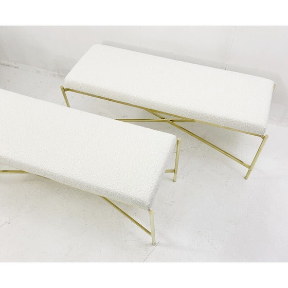 Image 1 of Paar mid-century italiaanse messing bank