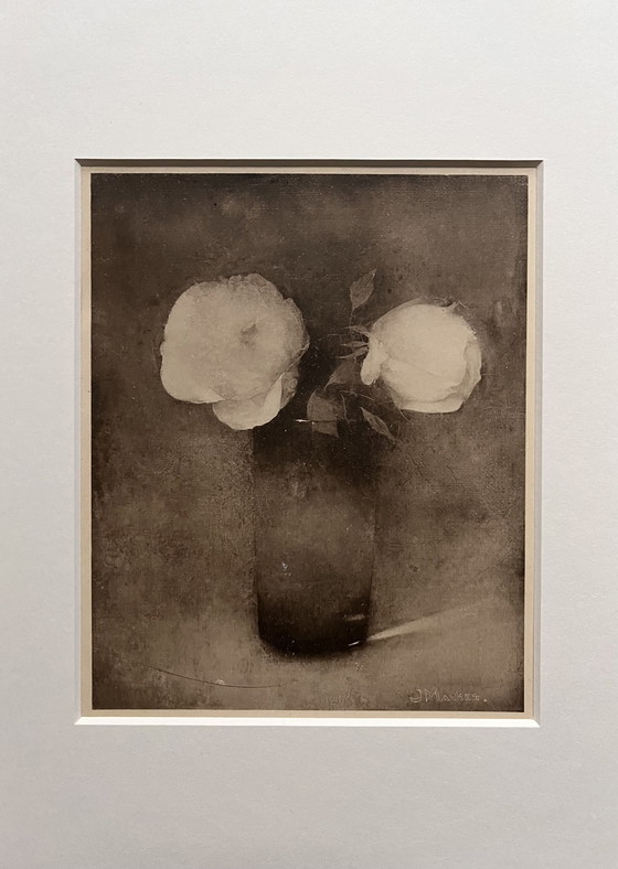 Image 1 of Jan Mankes 1889-1920 / Heliogravure Pioenrozen In Vaas 1923