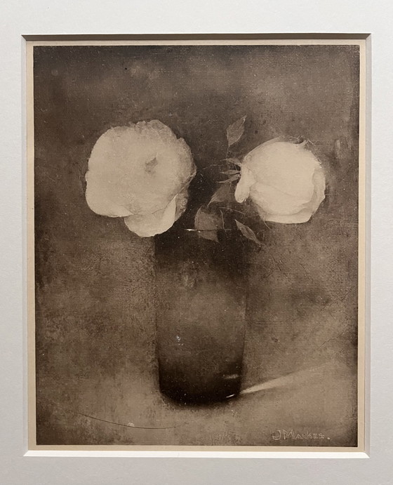 Image 1 of Jan Mankes 1889-1920 / Heliogravure Pioenrozen In Vaas 1923