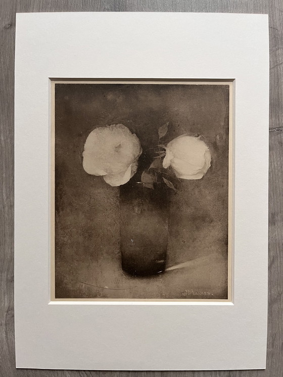 Image 1 of Jan Mankes 1889-1920 / Heliogravure Pioenrozen In Vaas 1923