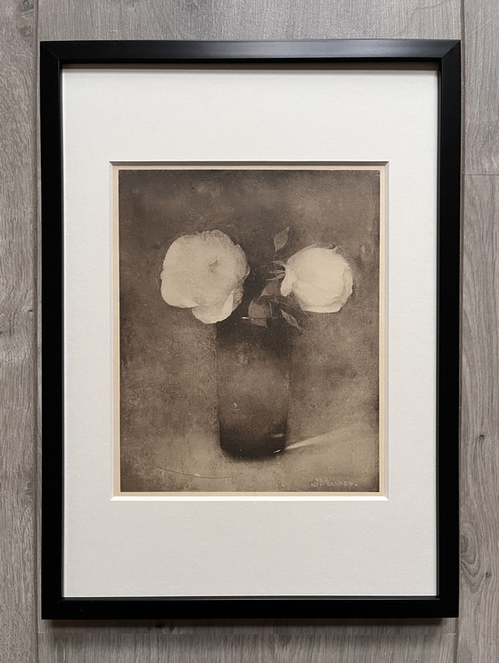 Image 1 of Jan Mankes 1889-1920 / Heliogravure Pioenrozen In Vaas 1923