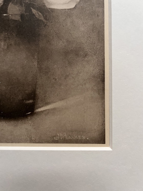 Image 1 of Jan Mankes 1889-1920 / Heliogravure Pioenrozen In Vaas 1923