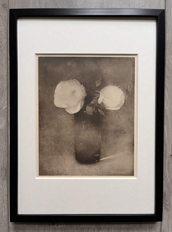 Image 1 of Jan Mankes 1889-1920 / Heliogravure Pioenrozen In Vaas 1923