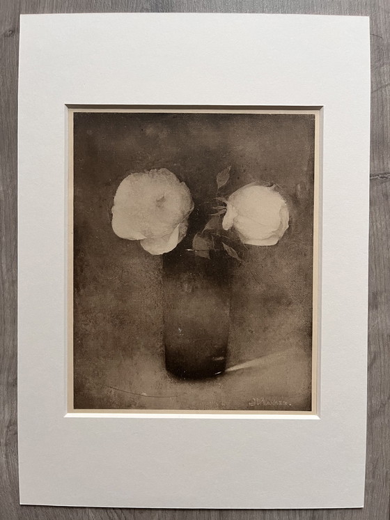 Image 1 of Jan Mankes 1889-1920 / Heliogravure Pioenrozen In Vaas 1923