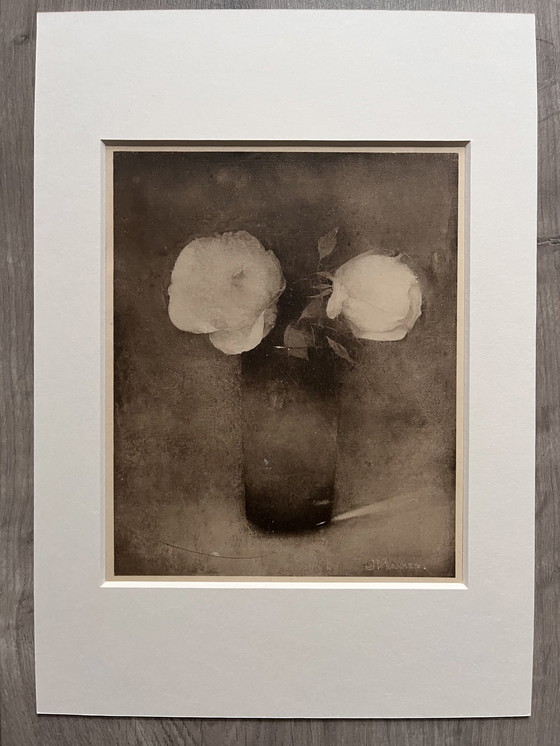 Image 1 of Jan Mankes 1889-1920 / Heliogravure Pioenrozen In Vaas 1923