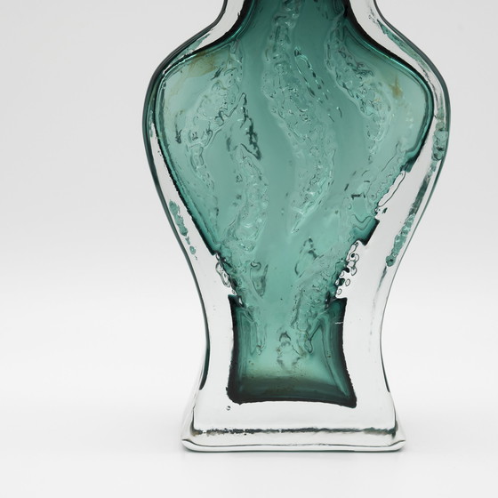 Image 1 of Brutalistisch Blokglas Vaas Duo Kurt Wokan Ingrid Glas Eisglas Borckenglas Retro