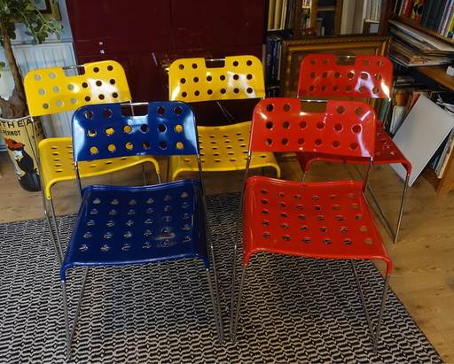 5X Omstak Stackable Chair, Design Rodney Kingsman (1971)