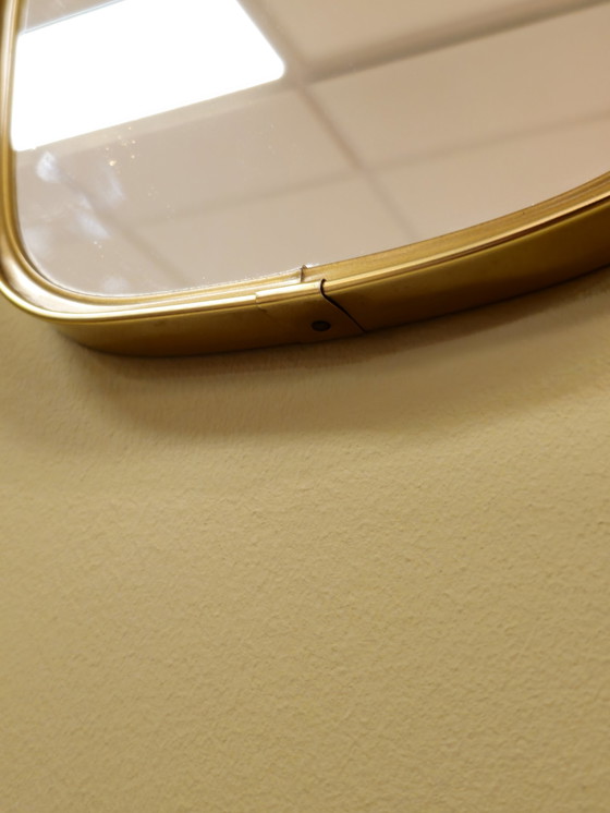 Image 1 of Vintage Wandspiegel Spiegel Mirror Messing Goud