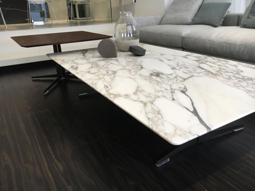 Flexform Fly Coffeetable 80X130 Cm In Calacatta Oro Marmer