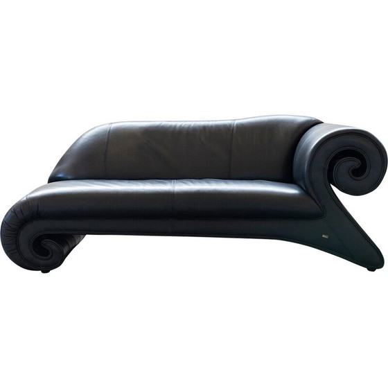 Image 1 of Vintage 2-zitsbank in zwart leer voor Bretz, Duitsland 1998