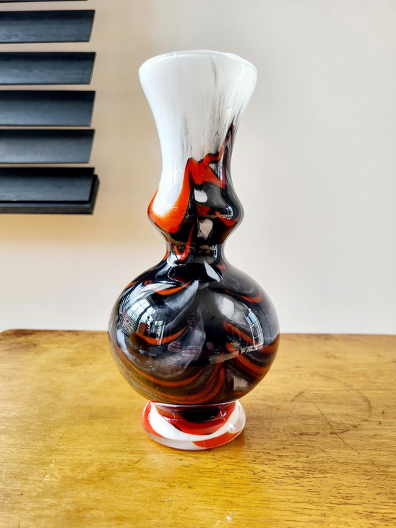 Image 1 of Opaline Florence vintage vaas, Vetreria di Borgonovo, Italy, jaren 1970