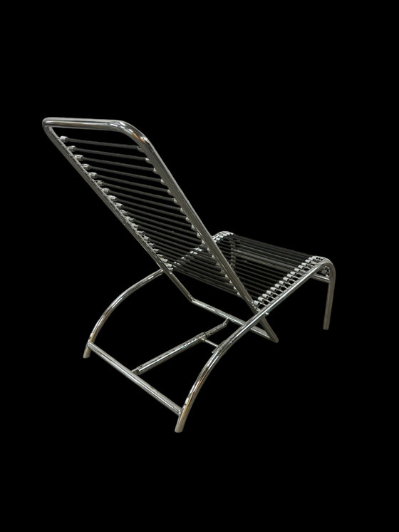 Image 1 of Rene Herbst Sandow Chair Chroom Design Lounge Fauteuil