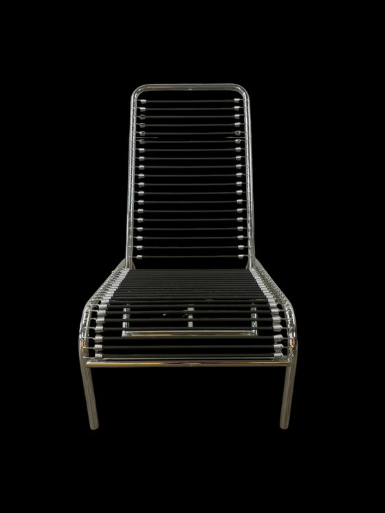 Image 1 of Rene Herbst Sandow Chair Chroom Design Lounge Fauteuil