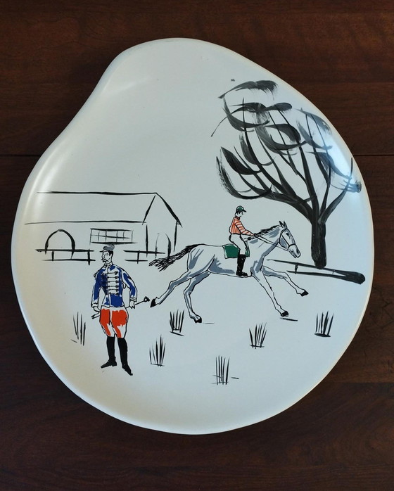 Image 1 of Groot vrijvormig bord, organisch ontwerp -1960 - Vintage tijdperk