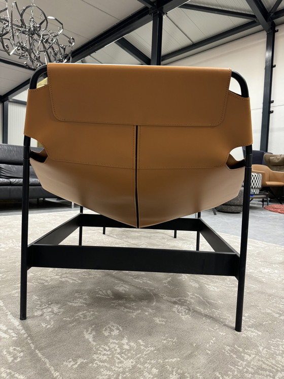 Image 1 of Nieuw Rolf Benz Jack fauteuil cognac leer Design stoel 