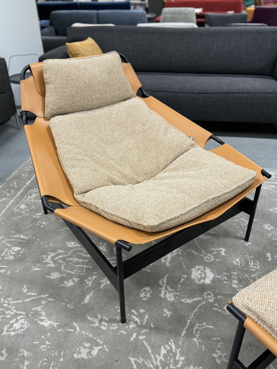 Image 1 of Nieuw Rolf Benz Jack fauteuil cognac leer Design stoel 