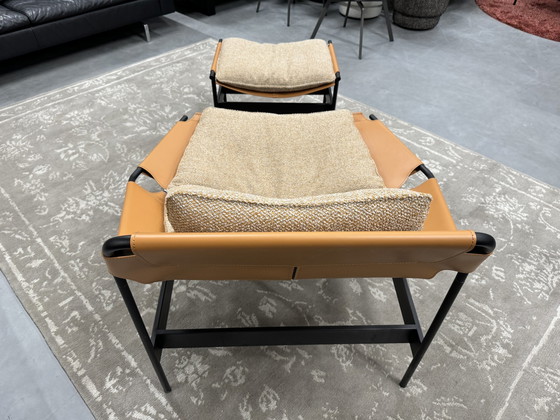 Image 1 of Nieuw Rolf Benz Jack fauteuil cognac leer Design stoel 