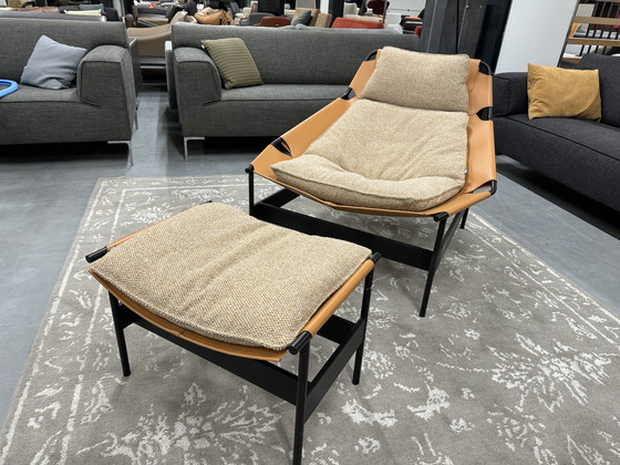 Image 1 of Nieuw Rolf Benz Jack fauteuil cognac leer Design stoel 