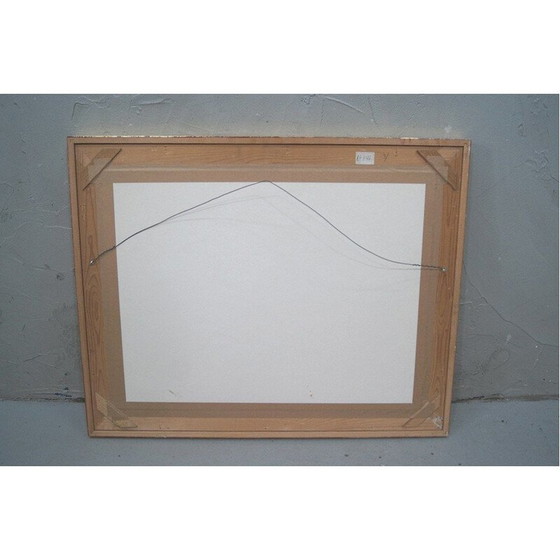 Image 1 of Vintage expressionistisch schilderij in gouache van Eva Holmberg-Jacobsson, 1968