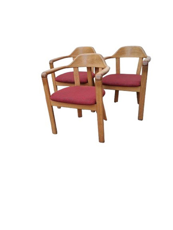 Image 1 of 3x Vintage Eetkamerstoelen