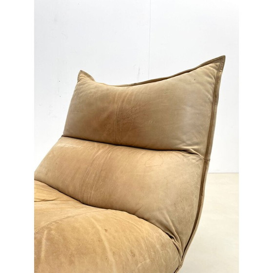 Image 1 of Mid Century leren fauteuil, Italië 1970