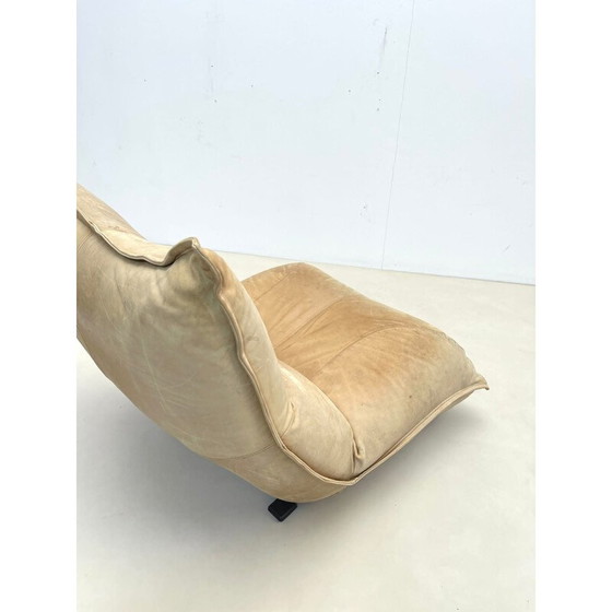 Image 1 of Mid Century leren fauteuil, Italië 1970