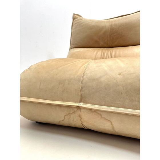 Image 1 of Mid Century leren fauteuil, Italië 1970