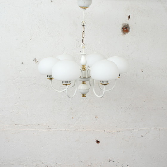 Image 1 of Mid-century melkglazen bollamp