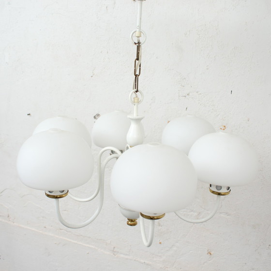 Image 1 of Mid-century melkglazen bollamp