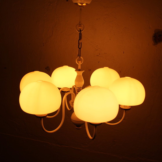 Image 1 of Mid-century melkglazen bollamp