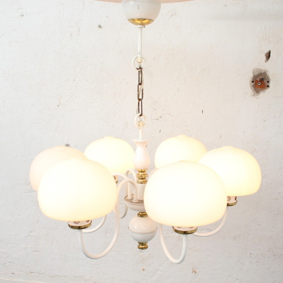 Image 1 of Mid-century melkglazen bollamp