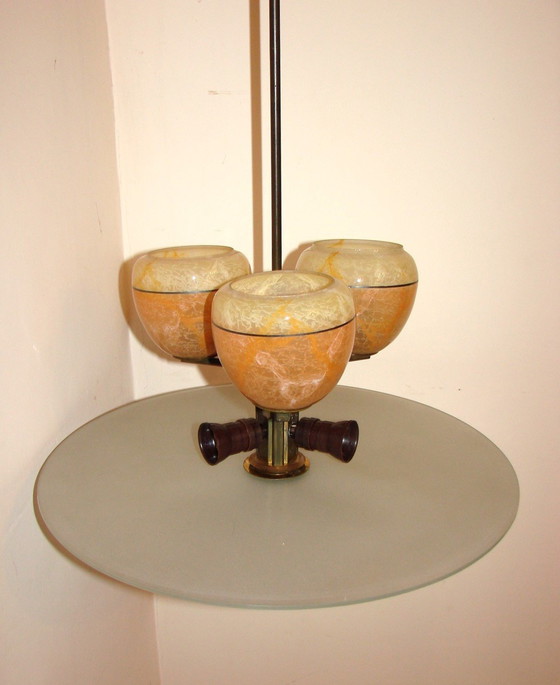 Image 1 of Art Deco kroonluchter, 1930S