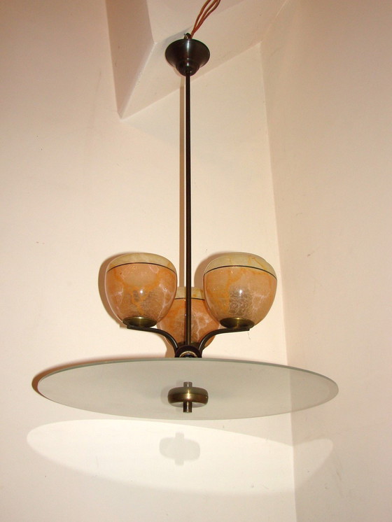 Image 1 of Art Deco kroonluchter, 1930S